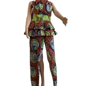 Ankara Fabric Blouse & Flared Skirt