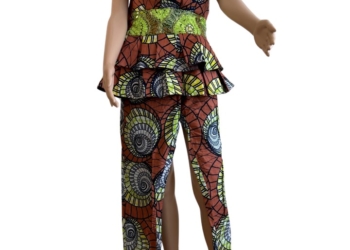 Ankara Fabric Blouse & Flared Skirt
