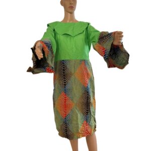 Ankara Green Gown