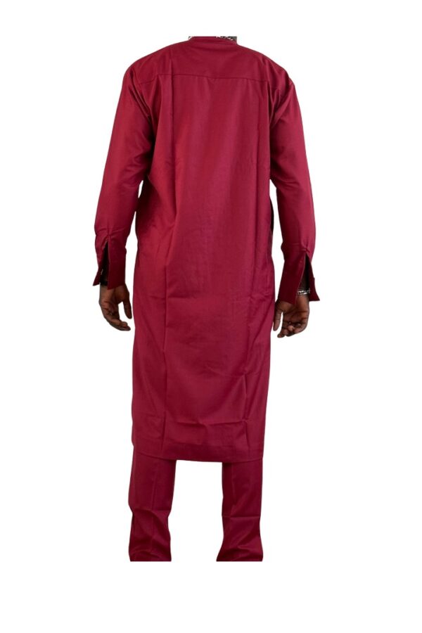 Red Long Sleeve Stoned Jalabiya - Image 2