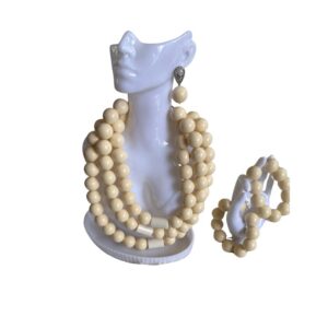 White Festival Beads