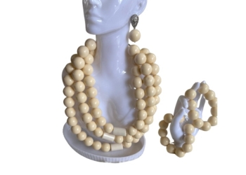 White Festival Beads