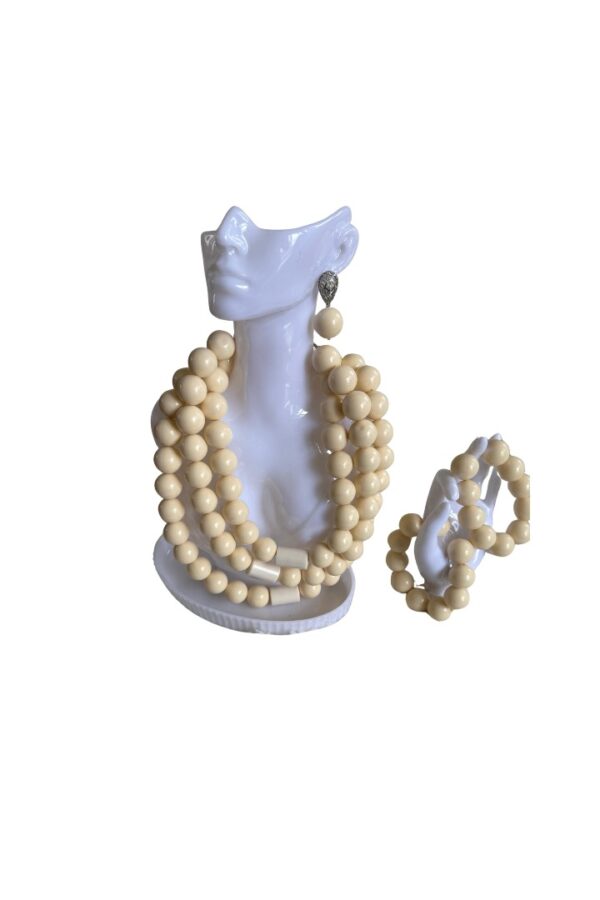 White Festival Beads