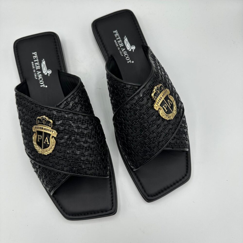 Men's Palm Slippers  - Black