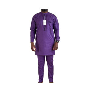 Purple Senator Long Jalabiya Suit
