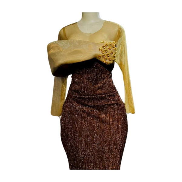 Elegant Padded Hip Long Gown