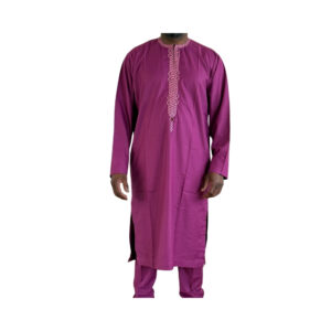 Purple Senator Long Jalabiya Suit