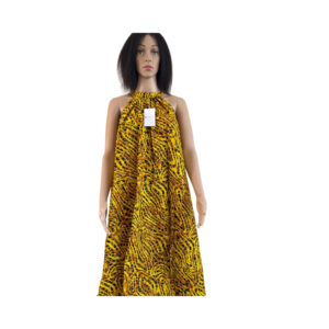 Yellow Free Gown (Wax Print)