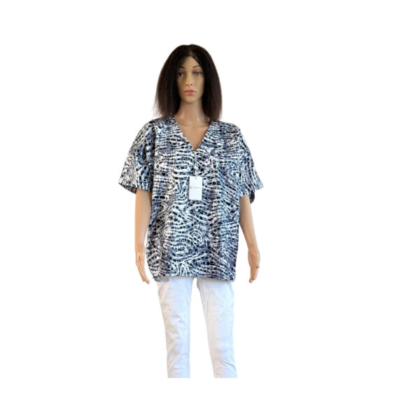 Grey and White Free Blouse