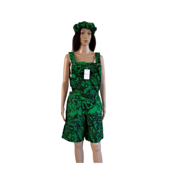 Green Wax Short Jumpsuit