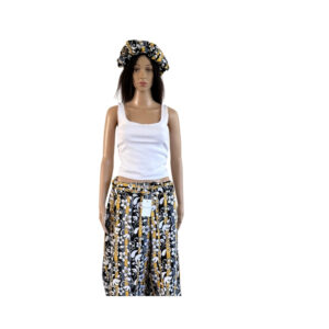 White and Yellow Palazzo (Wide Leg Trouser)