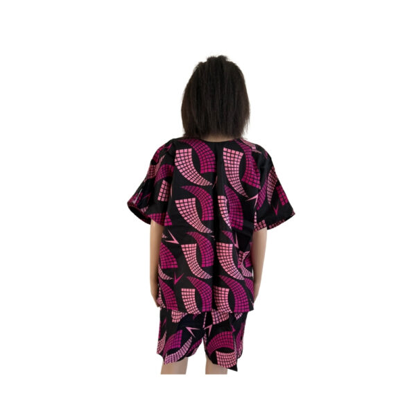 Pink Wax Print Set – Shorts and Free Blouse. - Image 2