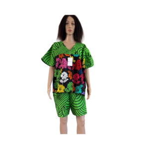 Multi-Colour Wax Shorts With a Free Blouse