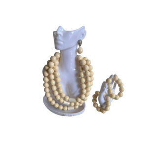 White Festival Beads