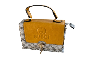 Yellow and Brown Italian-Made Gucci Bag