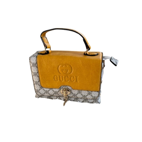 Yellow and Brown Italian-Made Gucci Bag