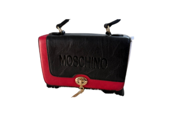 Red and Black Italian-Made Moschino Bag