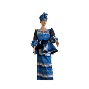 Ankara Bubu Net Hand Blouse & Wrapper