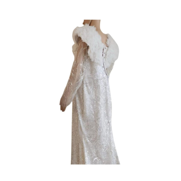 White Lace Long Gown - Image 2