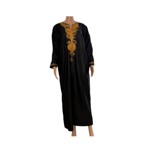 Black Knitted Free Kaftan