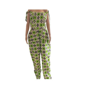 Off-Shoulder Zip-up Jumpsuit