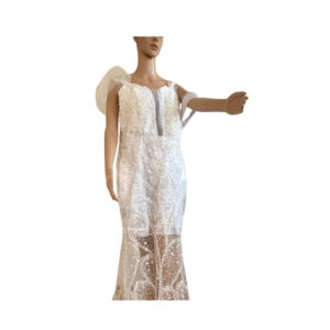White Beaded Long Dress