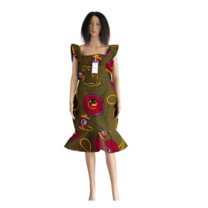 Elegant Colourful Knee Length Gown