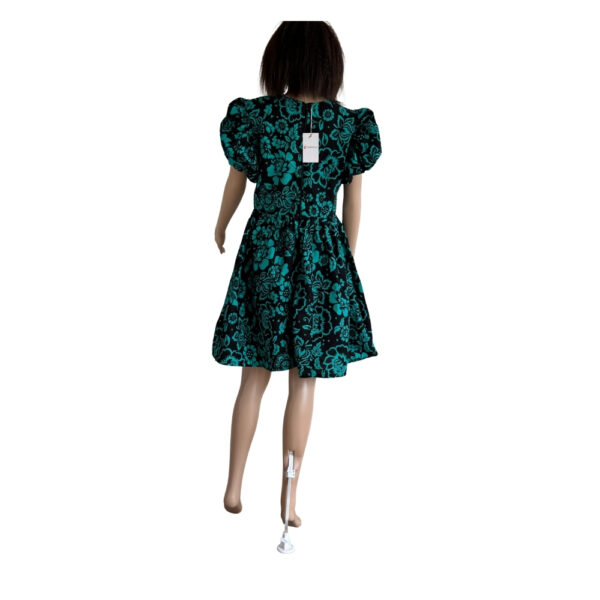 Knee Length Gown with Puff Shoulder - Image 2