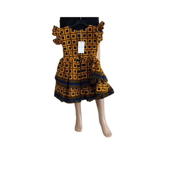 Yellow and Black Ankara Dress - Image 2