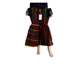 Ankara Gown with Lace Sleeve