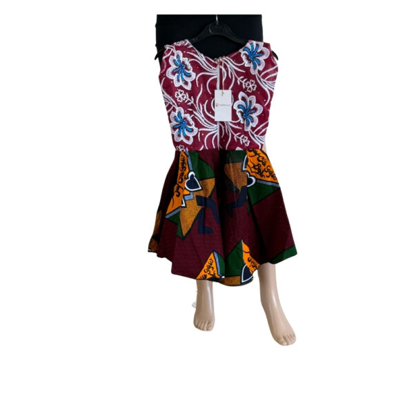 Lace and Ankara Combine Dress - Image 2
