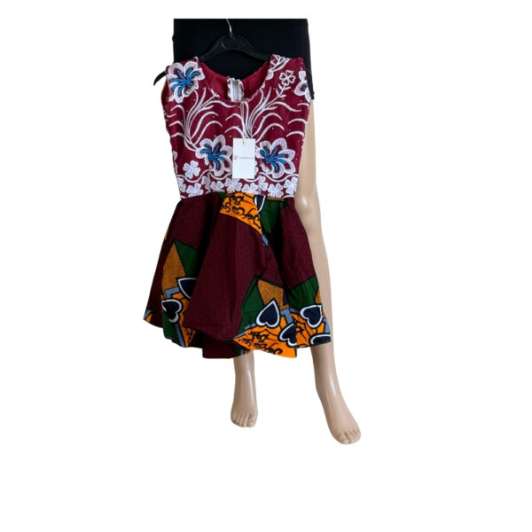 Lace and Ankara Combine Dress