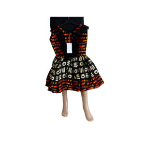 Ankara Dress with Lace Line