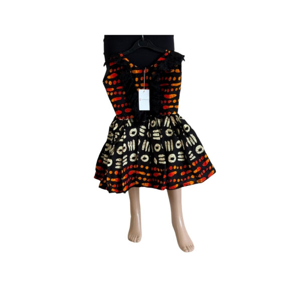 Ankara Dress with Lace Line