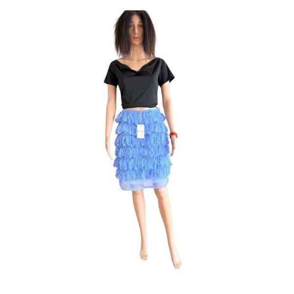 Blue Elegant Party Skirt