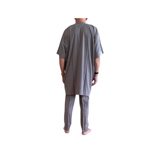 Grey 2-Set Short Sleeve Kaftan - Image 2